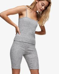 TOPSHOP - Quần shorts nữ phom ôm Grey Marl Cycling