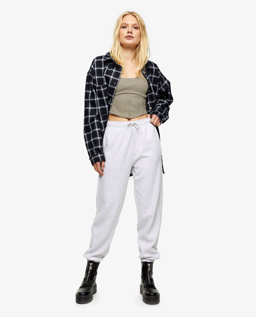 TOPSHOP - Quần jogger nữ bo gấu Classic Grey 90'S Oversized