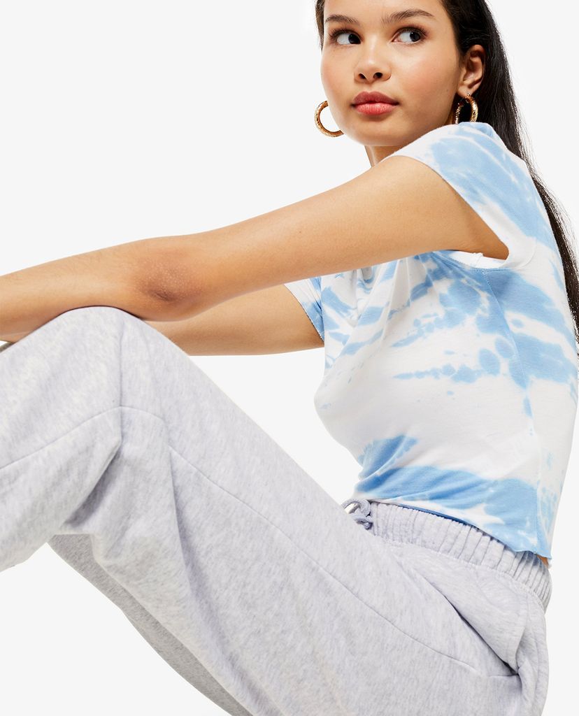 TOPSHOP - Quần jogger nữ bo gấu Grey 90'S Oversized
