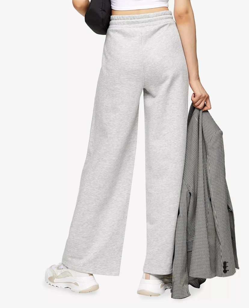 TOPSHOP - Quần kiểu nữ lưng thun ống rộng Grey Slouch Slouch