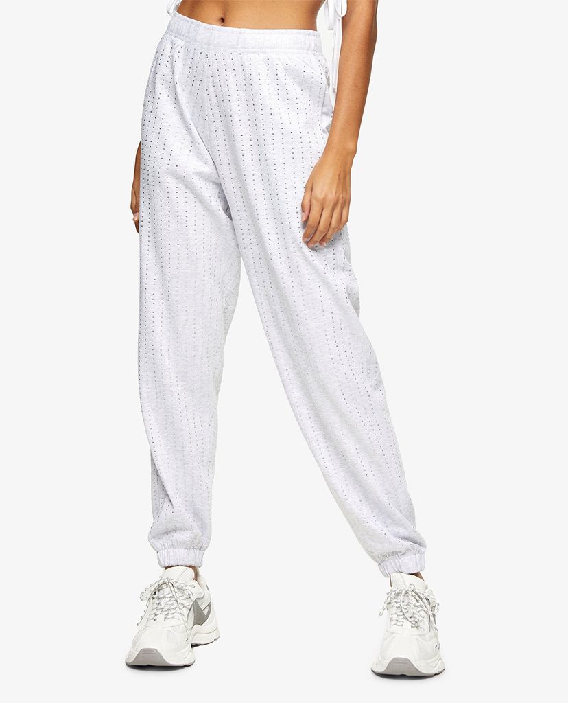 TOPSHOP - Quần jogger nữ lưng thun Grey Marl Diamante