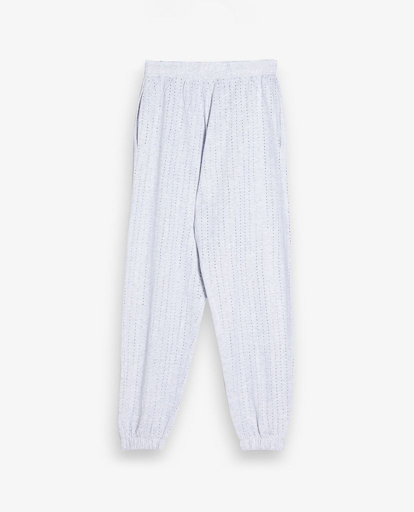 TOPSHOP - Quần jogger nữ lưng thun Grey Marl Diamante