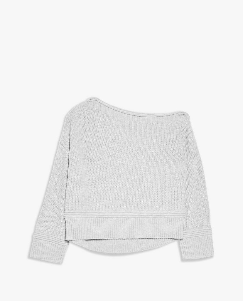 TOPSHOP - Áo len nữ cổ lệch tay dài Off Shoulder Crop