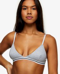 TOPSHOP - Áo bra nữ hai dây Grey Marl Stripe Detail