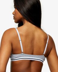 TOPSHOP - Áo bra nữ hai dây Grey Marl Stripe Detail