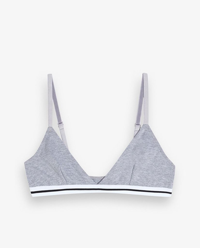 TOPSHOP - Áo bra nữ hai dây Grey Marl Stripe Detail