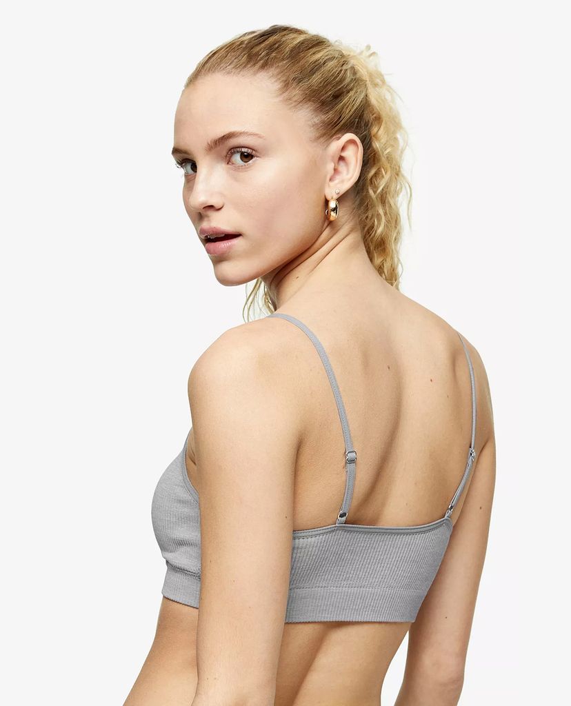 TOPSHOP - Áo bra nữ hai dây Grey Seamless Padded