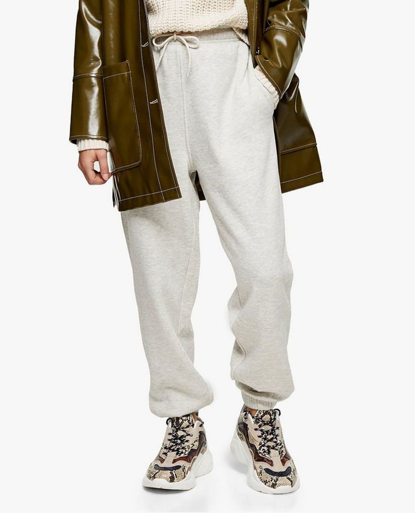TOPSHOP - Quần jogger nữ lưng thun PETITE Pale Grey