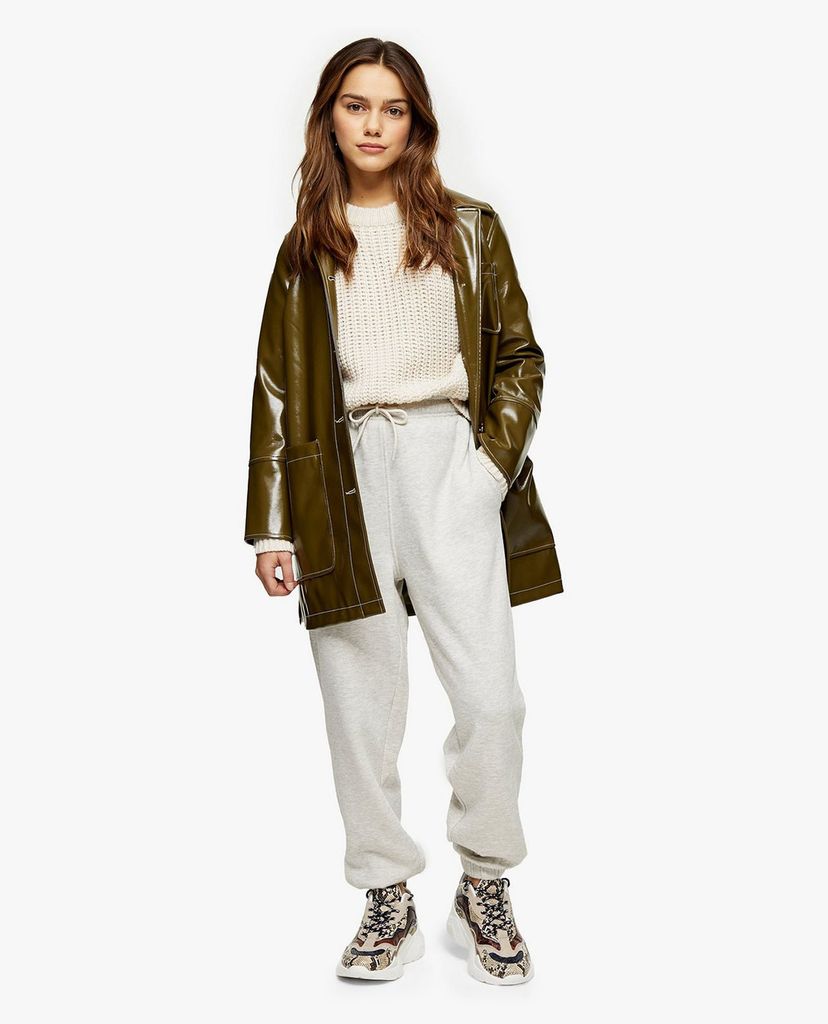 TOPSHOP - Quần jogger nữ lưng thun PETITE Pale Grey