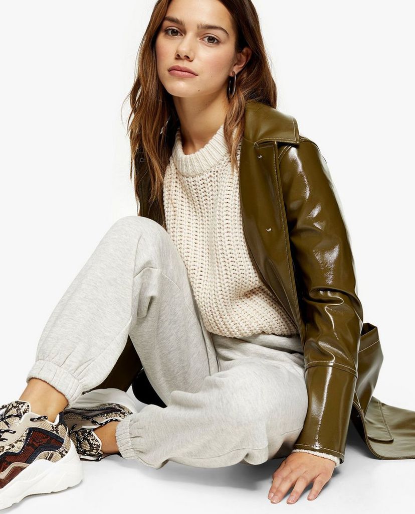 TOPSHOP - Quần jogger nữ lưng thun PETITE Pale Grey