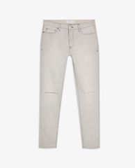 TOPMAN - Quần jeans nam phom skinny Gray Knee Ripped