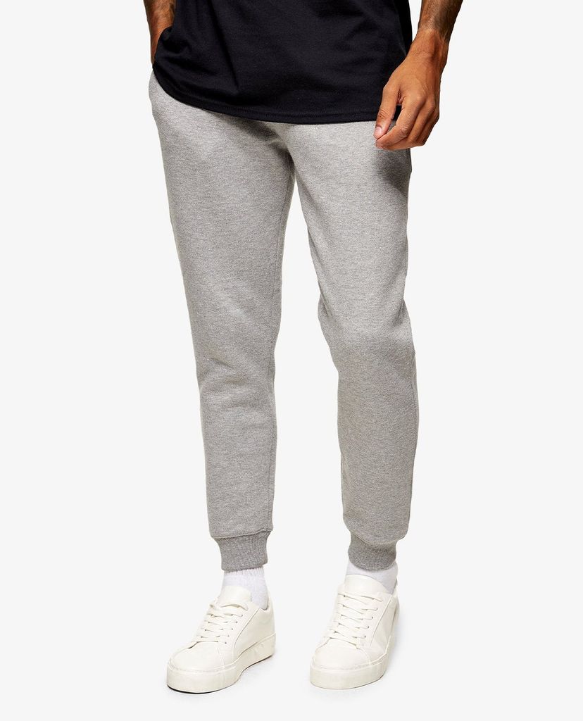 TOPMAN - Quần jogger nam lưng thun Grey Marl Classic