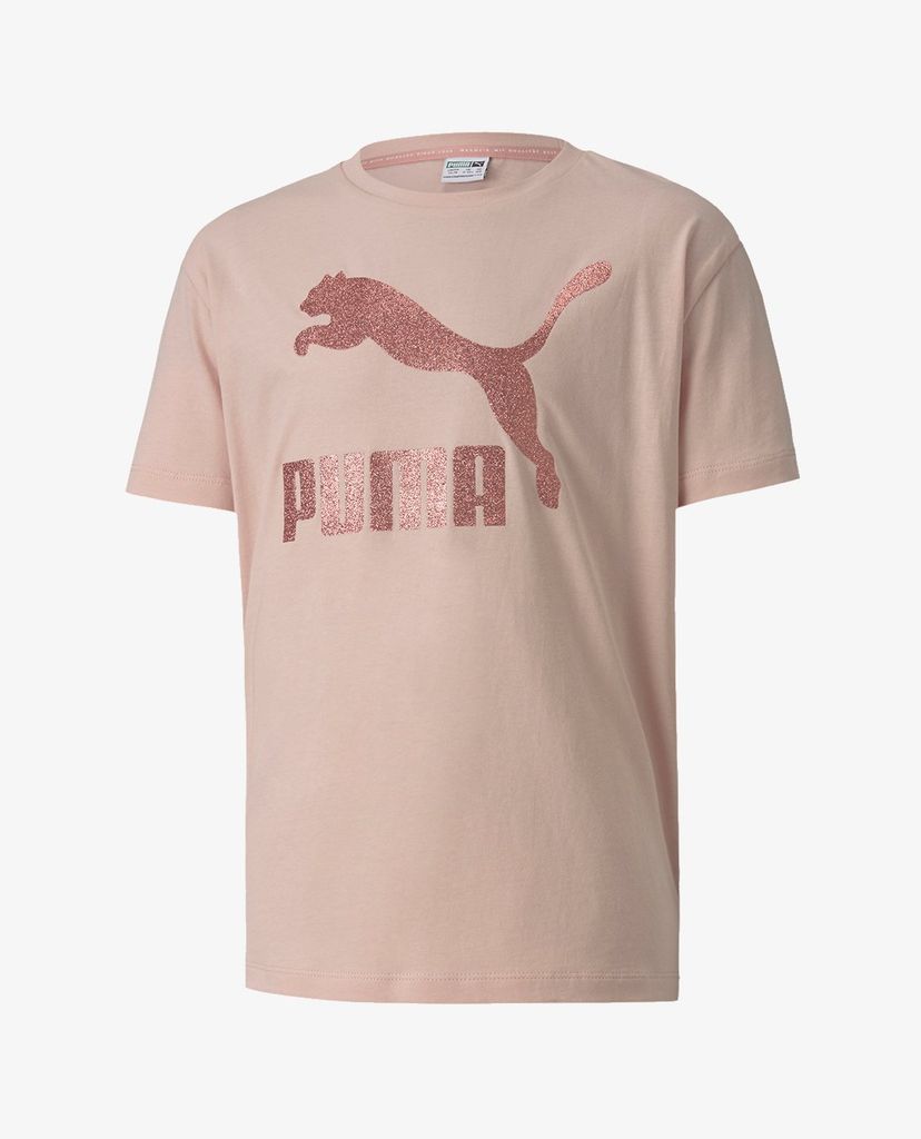 PUMA - Áo thun bé gái cổ tròn ngắn tay Train Classics Youth