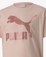 PUMA - Áo thun bé gái cổ tròn ngắn tay Train Classics Youth