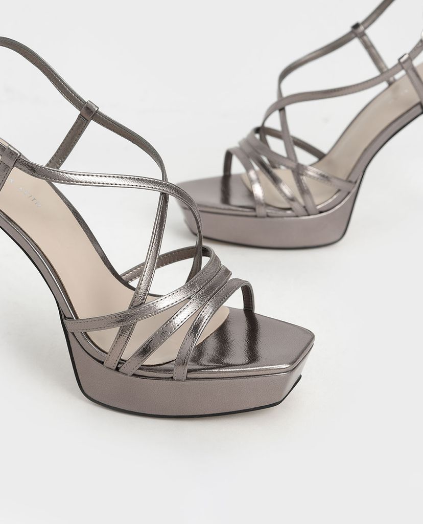 CHARLES & KEITH - Giày cao gót quai mảnh Strappy Platform