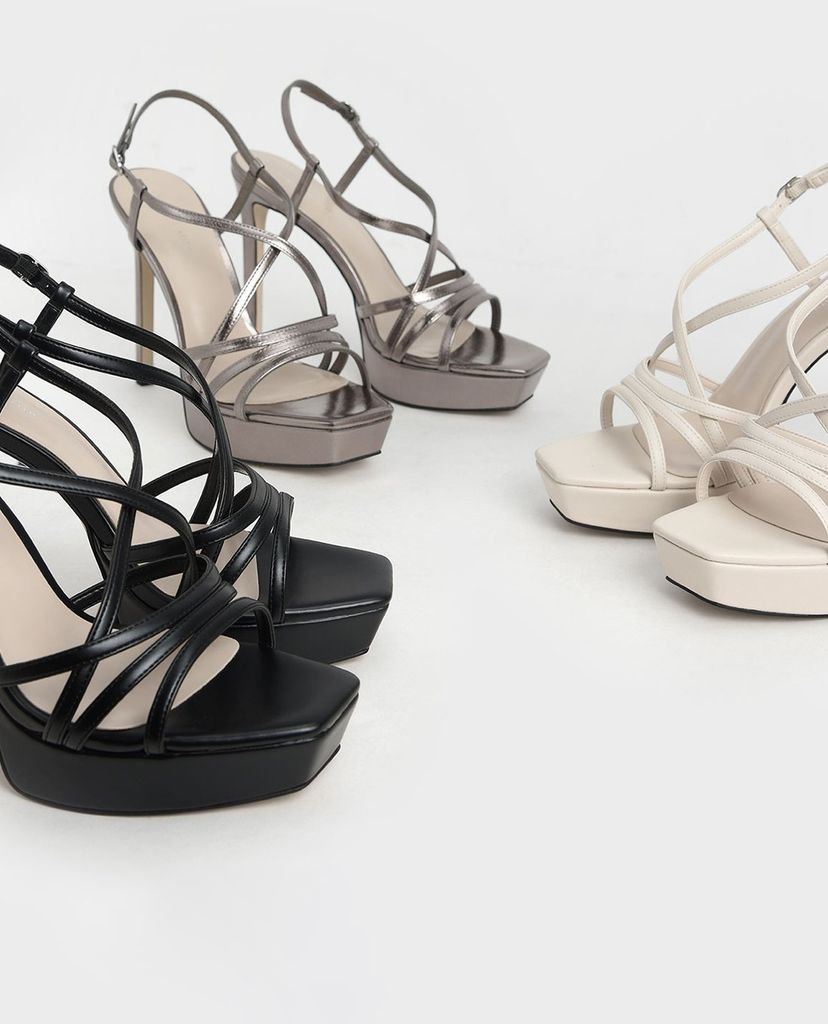 CHARLES & KEITH - Giày cao gót quai mảnh Strappy Platform