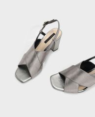 CHARLES & KEITH - Giày cao gót hở mũi quai chéo hiện đại