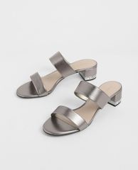CHARLES & KEITH - Giày sandal nữ cao gót Embellished Block