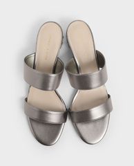 CHARLES & KEITH - Giày sandal nữ cao gót Embellished Block