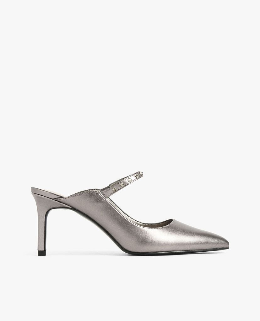CHARLES & KEITH - Giày cao gót mũi nhọn Metallic Embellished
