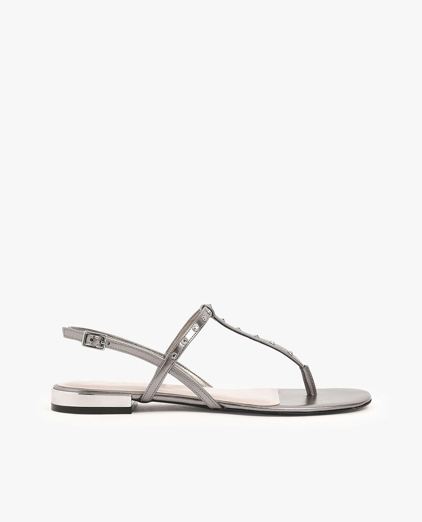 CHARLES & KEITH - Giày sandal nữ quai kẹp Studded Metallic
