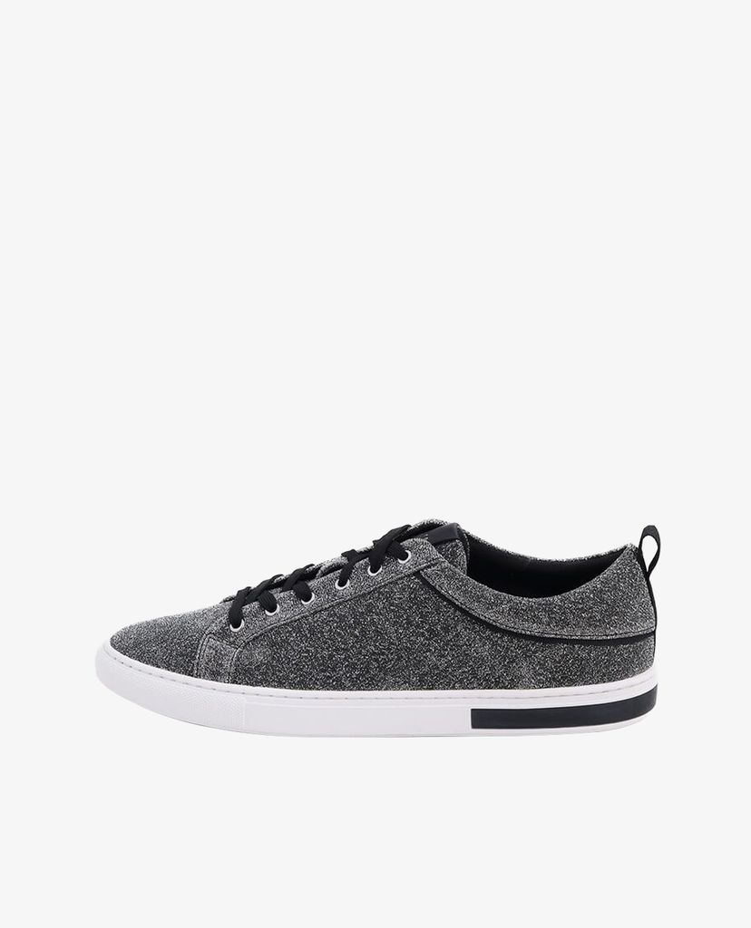 Giày sneaker nữ cổ thấp Pleats Embellished Glitter