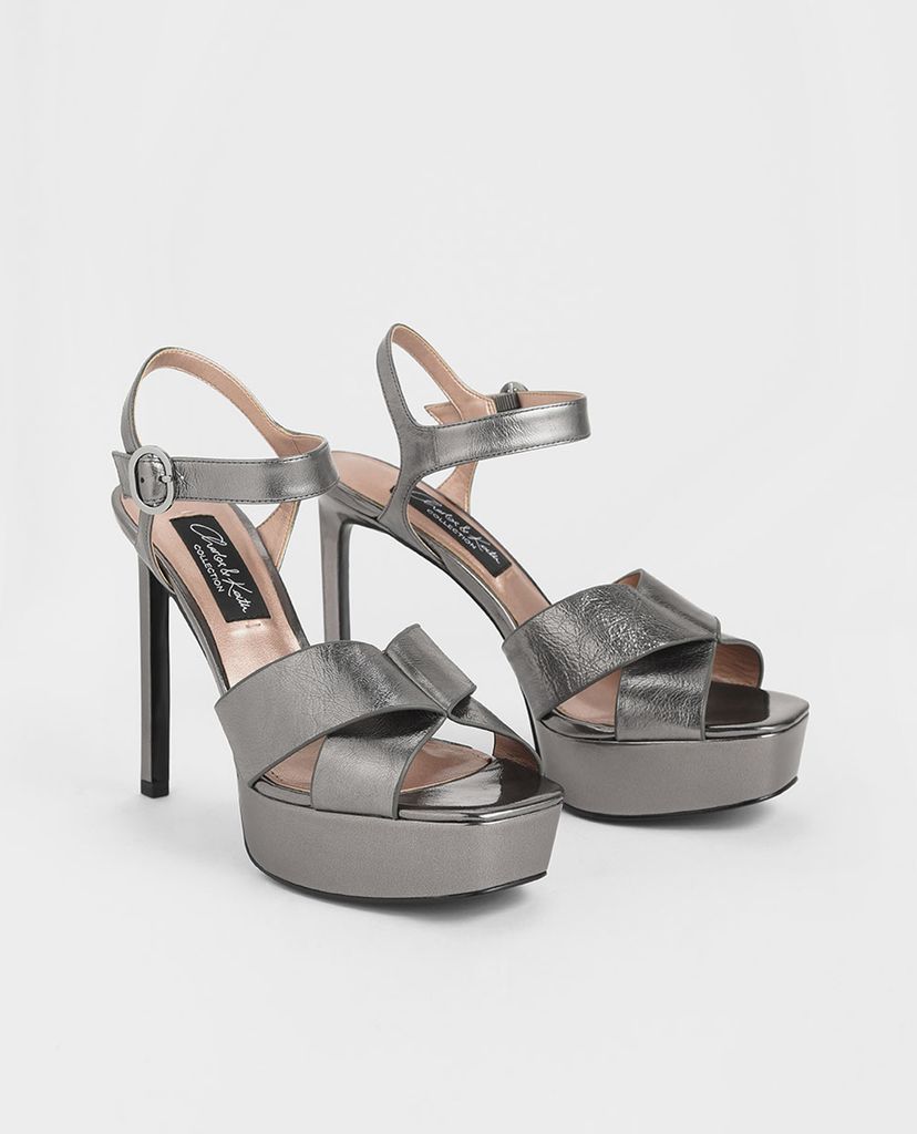 CHARLES & KEITH - Giày cao gót quai chéo Platform Stiletto