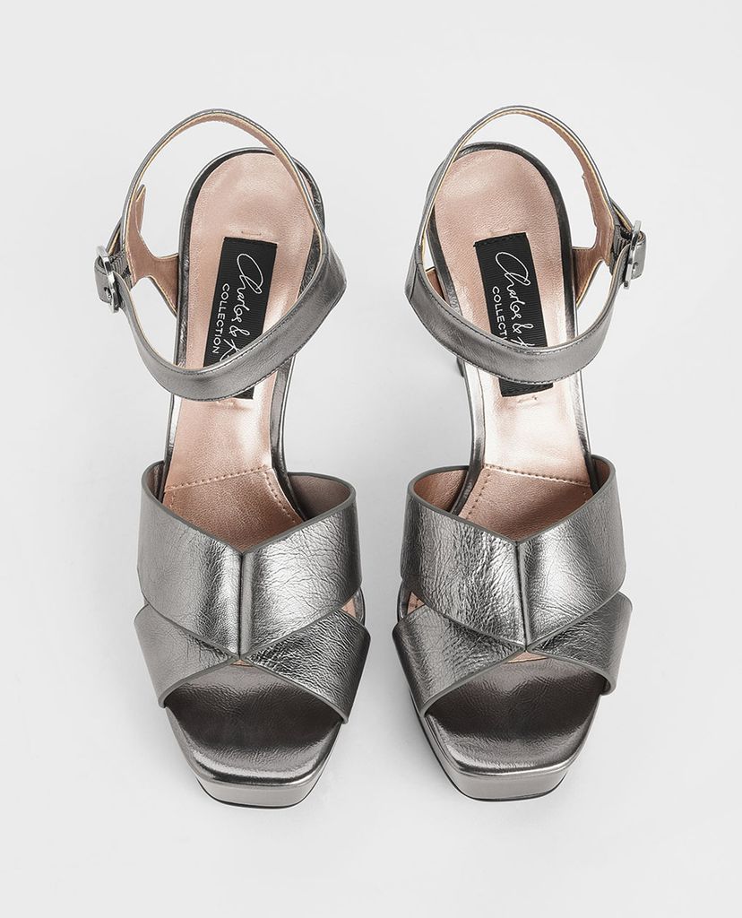 CHARLES & KEITH - Giày cao gót quai chéo Platform Stiletto