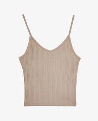 TOPSHOP - Áo kiểu nữ hai dây phom ôm Mocha Ribbed Camisole