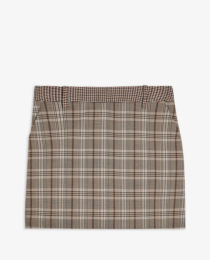TOPSHOP - Chân váy mini chữ A Brown Check Mini