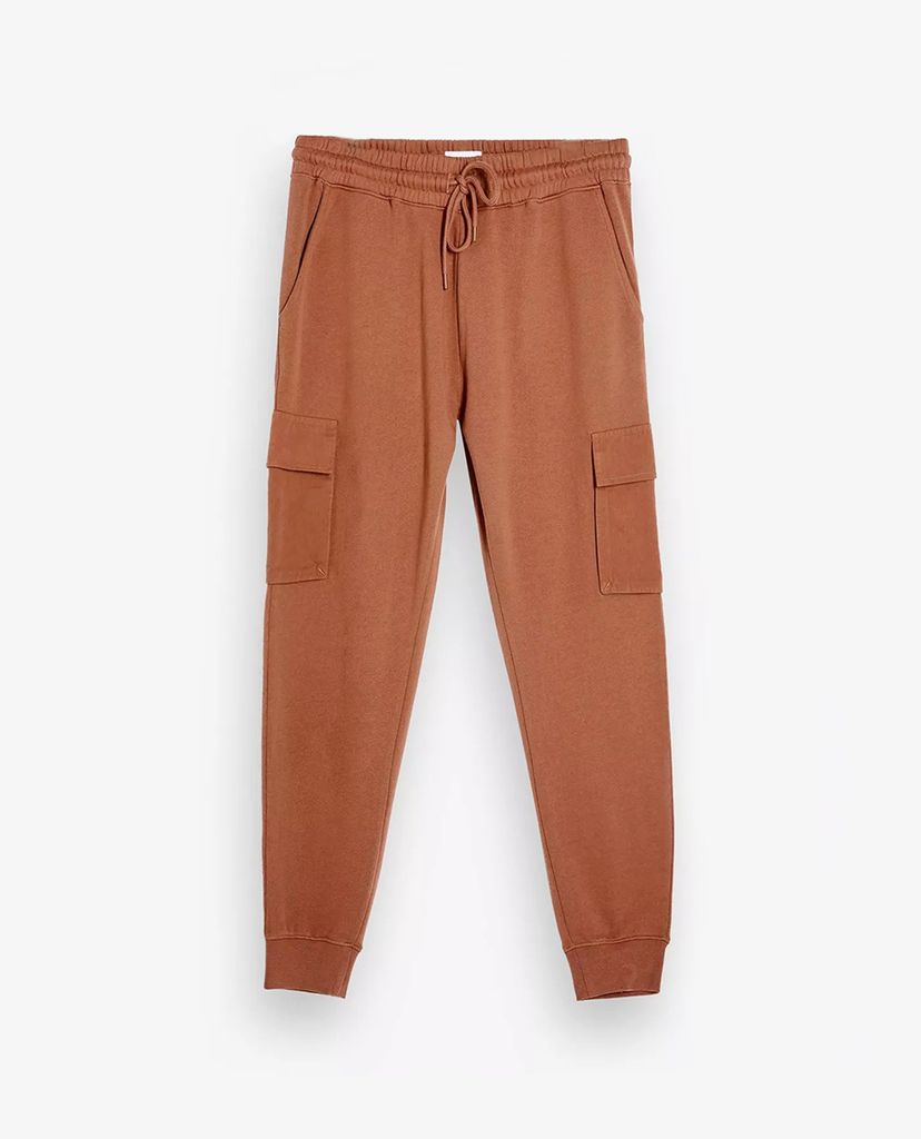 TOPMAN - Quần jogger nam bo gấu Brown Twill Cargo