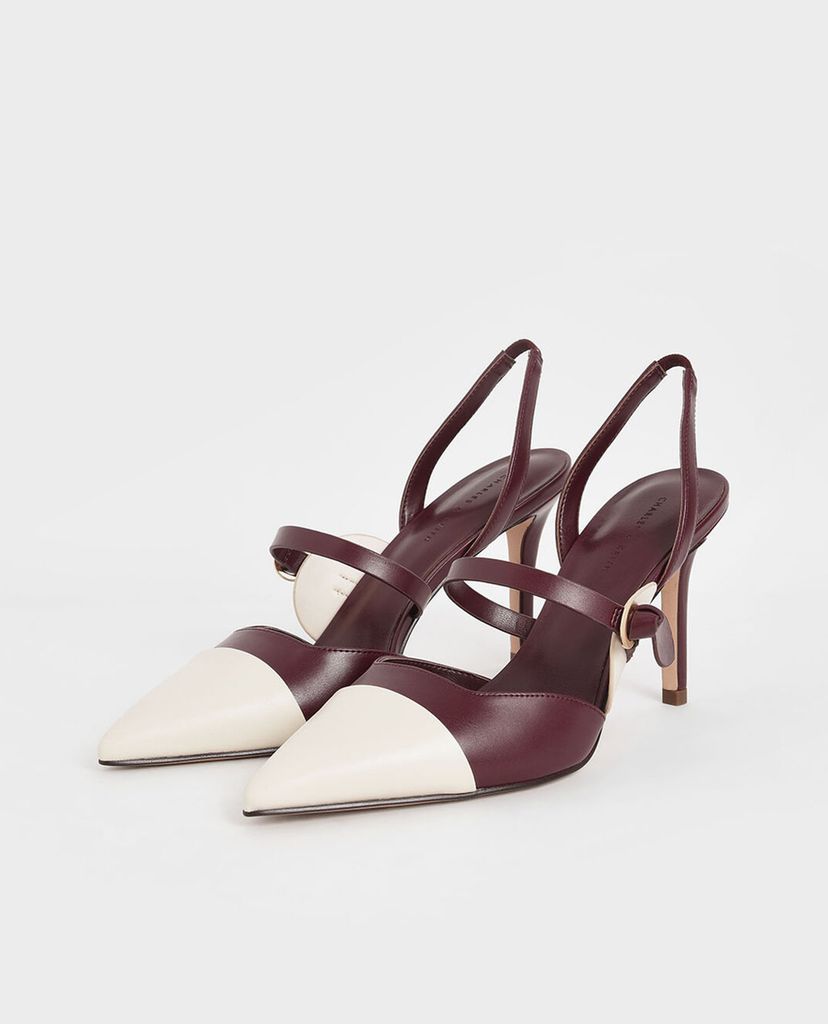 CHARLES & KEITH - Giày cao gót mũi nhọn Mary Jane Strap