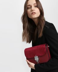 CHARLES & KEITH - Túi đeo chéo nữ chữ nhật Robot Detail Push Lock