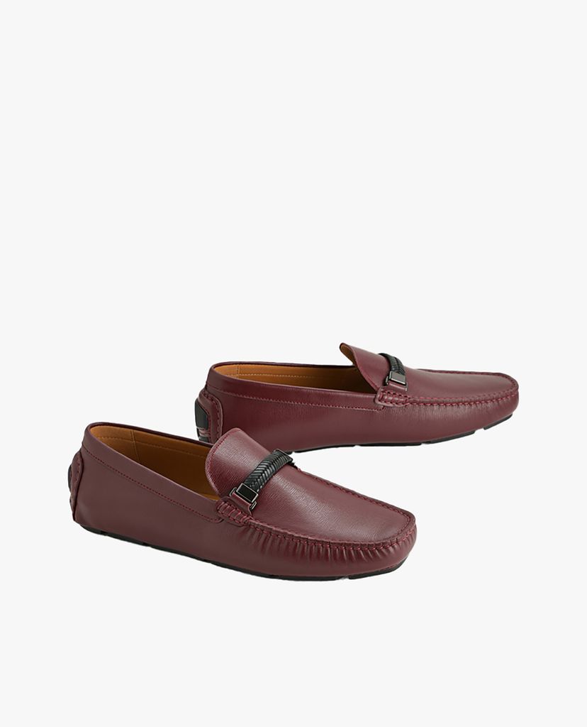 PEDRO - Giày lười nam Embossed Leather Moccasins