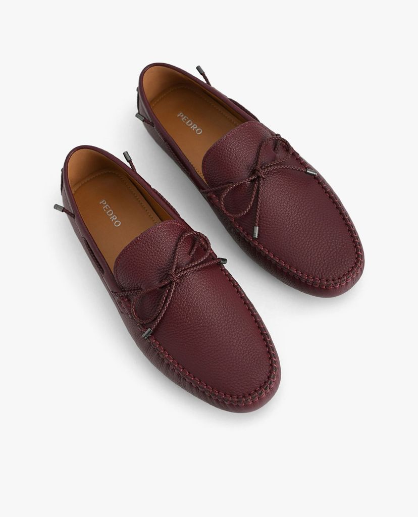 PEDRO - Giày lười nam thắt nơ Textured Moccasins