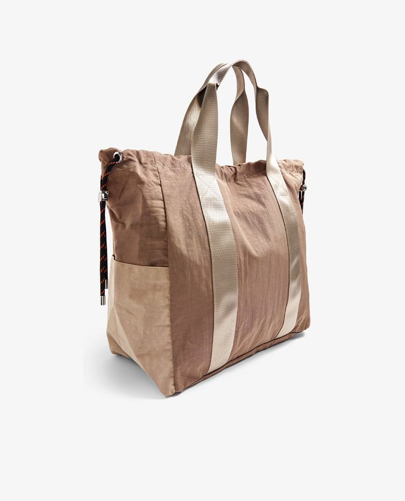 TOPSHOP - Túi đeo vai nữ Beige Nylon Drawstring