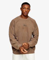 TOPMAN - Áo sweatshirt nam cổ tròn tay dài Brown Paris