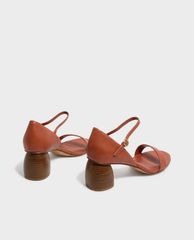 CHARLES & KEITH - Giày cao gót quai ngang đế trụ Stacked Heel