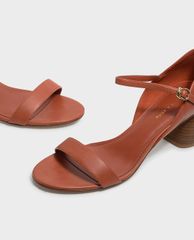 CHARLES & KEITH - Giày cao gót quai ngang đế trụ Stacked Heel