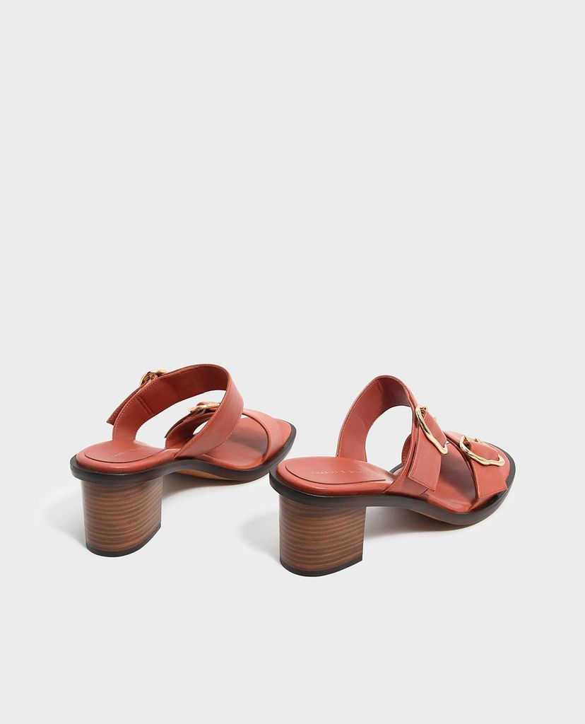 CHARLES & KEITH - Giày sandal cao gót Double Strap