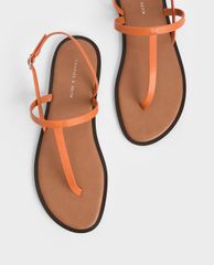 CHARLES & KEITH - Giày sandals nữ xỏ ngón thời trang