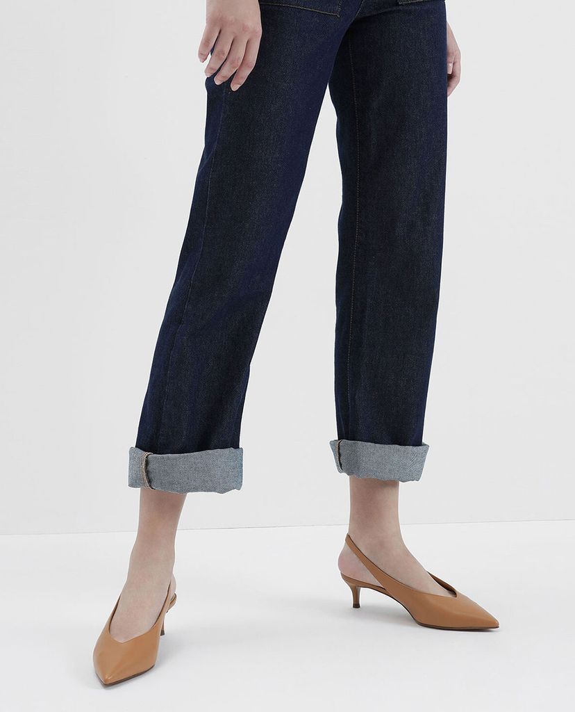 CHARLES & KEITH - Giày cao gót mũi nhọn Slingback Kitten