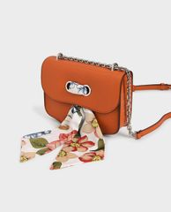 CHARLES & KEITH - Túi đeo vai nữ chữ nhật Satin Scarf Double Strap