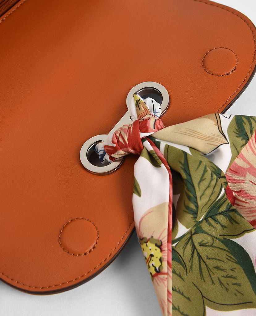 CHARLES & KEITH - Túi đeo vai nữ chữ nhật Satin Scarf Double Strap