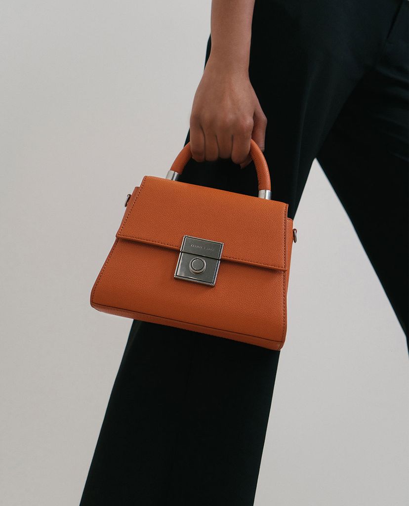 CHARLES & KEITH - Túi xách tay nữ hình thang Trapeze Top Handle