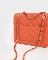 CHARLES & KEITH - Túi đeo vai nữ chữ nhật Quilted Chain Strap