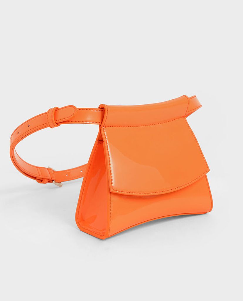 CHARLES & KEITH - Túi đeo chéo nữ Patent Belt