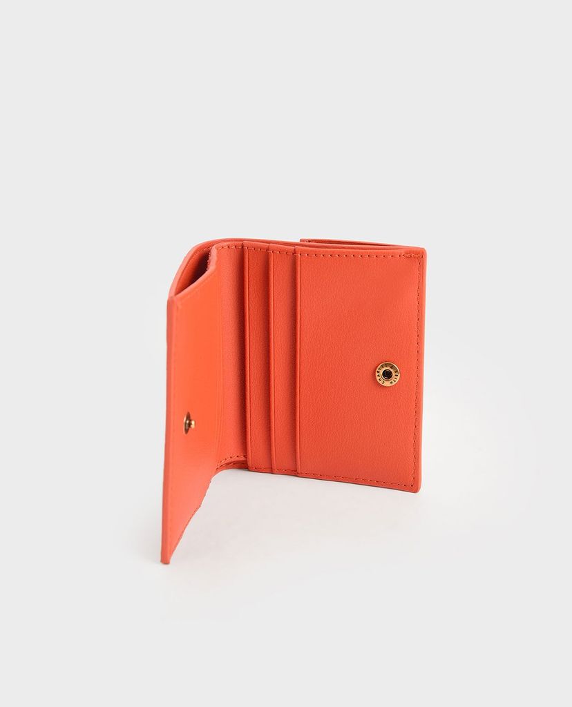 CHARLES & KEITH - Ví nữ mini dạng gập Zip Around
