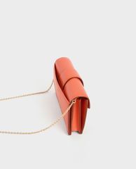 CHARLES & KEITH - Ví cầm tay nữ chữ nhật Metallic Buckle