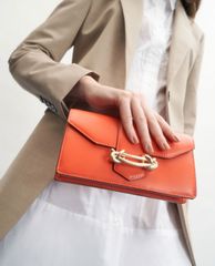 CHARLES & KEITH - Ví cầm tay nữ chữ nhật Metallic Buckle